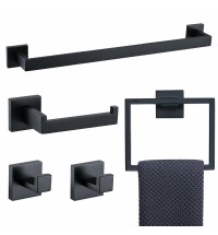 5 Pieces Bathroom Hardware Accessories Set Towel Bar Set Wall Mounted,Stainless Steel