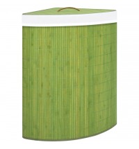 Bamboo Corner Laundry Basket Green 15.9 gal