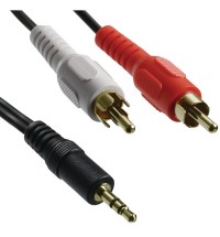6ft y-adapter cable 3.5mm