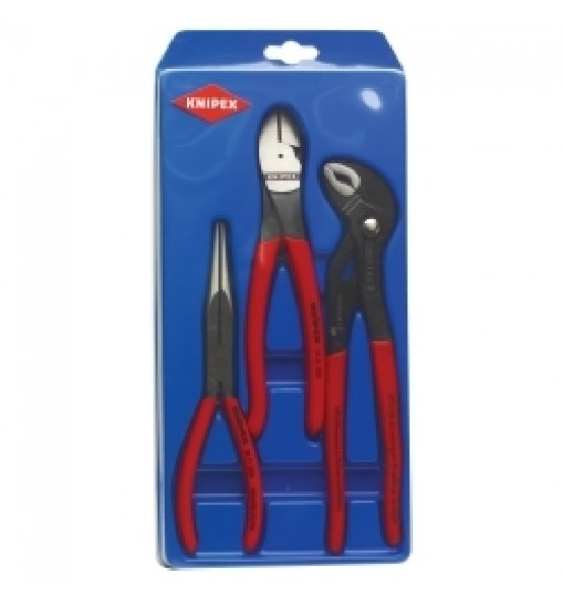 Plier Set 3 Pc. Long Nose,Diag Cutt,Cobra