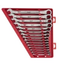 15-pc ratcheting combi wrench set sae max bite open-end grip