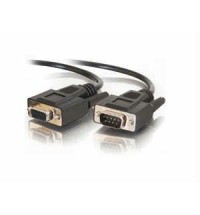 1ft db9 m/f serial rs232 extension cable - black